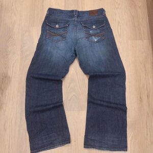 Vtg Lucky Brand Dungarees Gene Montesano Faded Distressed Bootcut Jeans Size 34